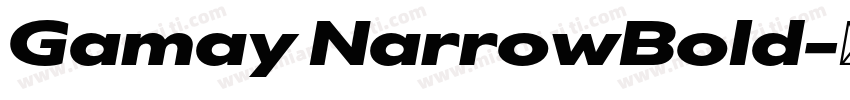 Gamay NarrowBold字体转换